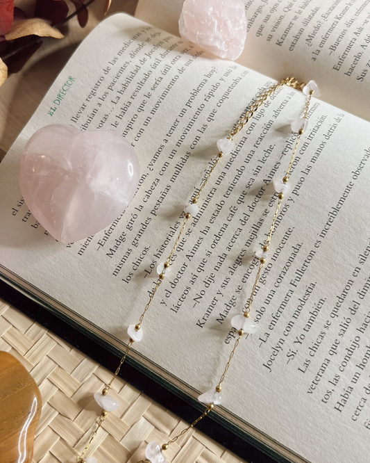 Collar de Cuarzo Rosa